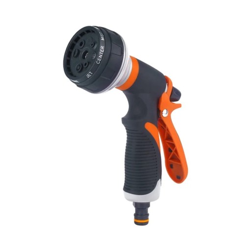 Ergonomic Garden Spray Head with 7 Watering Modes and High-Pressure Output for Garden and Washing