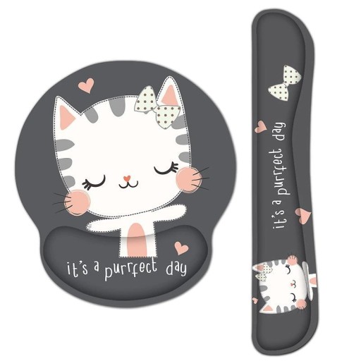 Ergonomic Mouse Pad with Wrist Support for Keyboard K2558