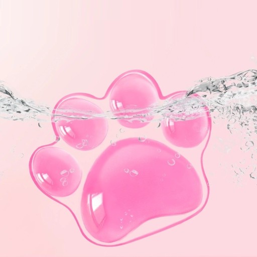 Ergonomic Wrist Rest for Mouse 120 x 102 x 20 mm Cat Paw Shape Silicone Filling Colourful Design Comfort for Work and Play