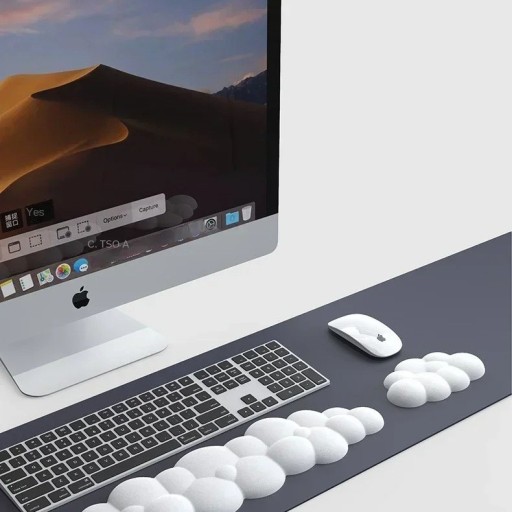 Ergonomic Wrist Rest for Mouse 15 x 9 cm Cloud Shape Memory Foam Hand Support for Computer Mouse Work