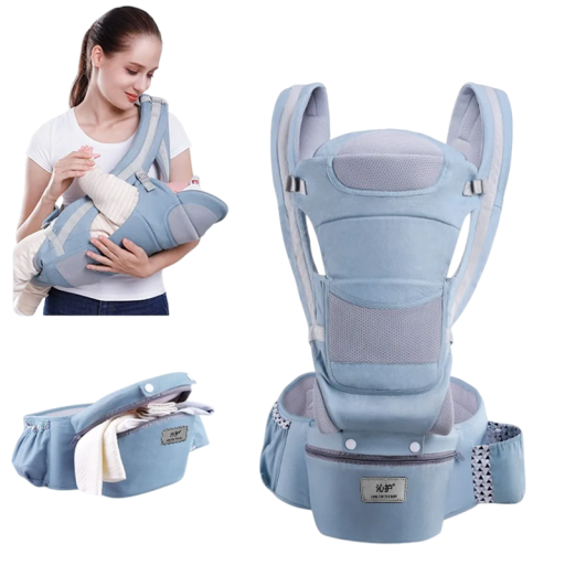 Ergonomické nosítko na děti s multifunkčním sedátkem Úložný prostor Nastavitelné popruhy Kombinované dětské nosítko na břicho i záda