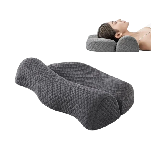Ergonomikus ortopéd memóriahabos párna 52x35x11 cm nyaki gerincpárna nyaktámasz alvás közben egészséges alvópárna nyakfájás ellen