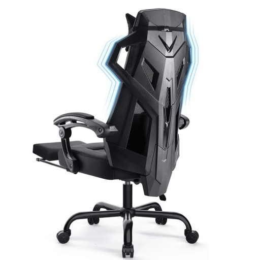 Ergonominen säädettävä toimistotuoli jalkotuella