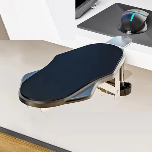 Ergonomiskt armstöd för bordet 31 x 14,5 cm 180° roterbart Skummaterial Handavlastning Installation utan borrning
