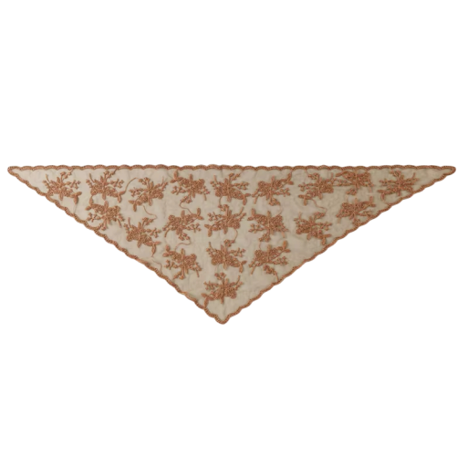Eșarfă din dantelă pentru femei 130 x 45 cm Eșarfă triangulară pentru cap și gât Coroană florală Accesoriu de călătorie ușor Patru anotimpuri