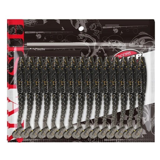 Esche da pesca in silicone morbido 18 pezzi 0,9 g 5,2 cm Esche in gomma realistiche per pesci predatori Esche artificiali per spinning Esche da pesca resistenti e flessibili