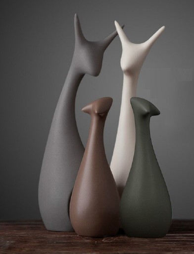 Escultura decorativa de caracol 4 pcs