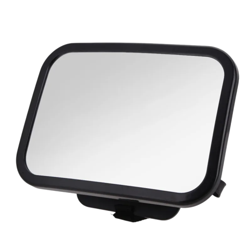 Espejo retrovisor rectangular para coche de bebé, 8,5 x 24,5 cm, gran angular, correas ajustables, reposacabezas, seguridad, para bebés