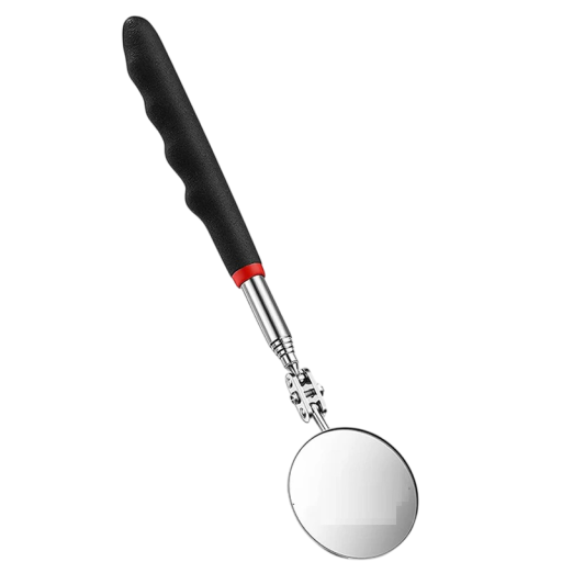 Espejo telescópico de inspección 50 mm Rango 20–56 cm Giratorio 360° Herramienta de inspección de acero inoxidable para el taller