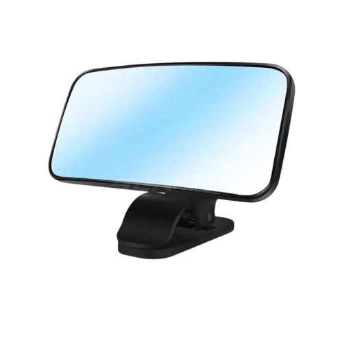 Espelho de bebé para carro 13x6,5 cm Rotativo a 360° Clipe para o vidro da frente ou para o suporte do sol Espelho de observação para bebés Banco traseiro