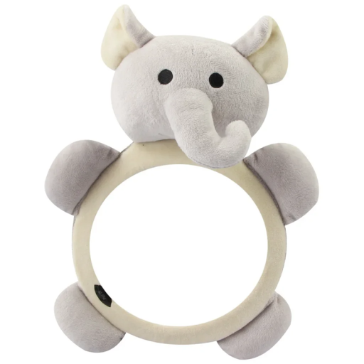 Espelho de segurança para crianças no carro 28x21 cm Forma de elefante Inquebrável Visão ampla Espelho para encosto de cabeça Cadeira de criança