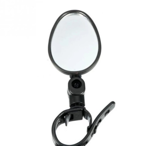 Espelho retrovisor oval para bicicleta 7 x 5 cm Espelho de ciclismo com suporte para guiador Rotação 360° Espelho retrovisor ajustável para condução segura