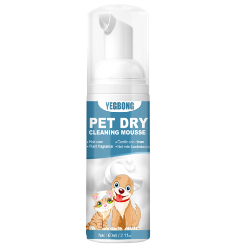 Espuma limpiadora para gatos y perros 60 ml Espuma sin enjuague para mascotas