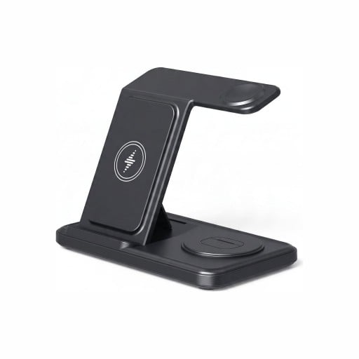 Estação de carregamento sem fios dobrável 3 em 1 15 W para telefone Samsung Galaxy, Watch e Buds USB-C, suporte de mesa de cabeceira