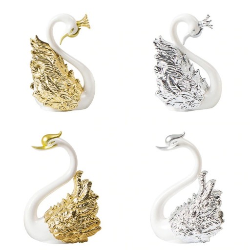 Estátua decorativa de cisne