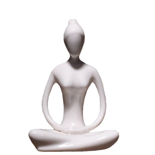 Estatuilla de cerámica de un yogui