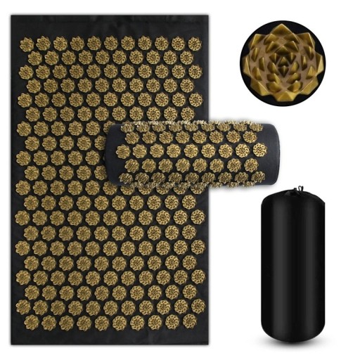Esterilla de masaje de acupresión de Kuznetsov para yoga, juego de esterilla y almohada de masaje Sensi para relajación y alivio del dolor, esterilla corporal de acupresión