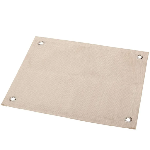 Esterilla ignífuga para barbacoa de 45 x 45 cm. Esterilla reutilizable resistente al calor para parrilla. Protege el patio y el césped al asar.