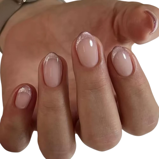 Estilo Francês Formato Amendoado Tamanho Médio 24 pcs Unhas Artificiais 3D de Acrílico Auto-adesivas Dicas Finas para Manicure em Casa