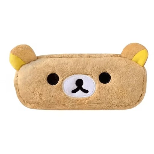Estojo desenhado com o urso Rilakkuma Kawaii estojo escolar para lápis Organizador fofo de canetas para crianças e meninas Presente para a escola