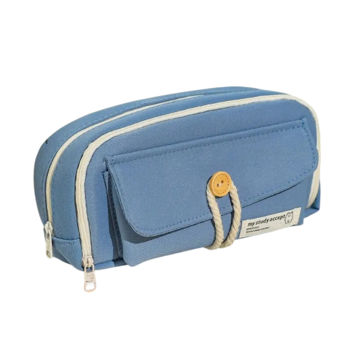 Estuche de lona para lápices 210x110x75 mm Bonito y práctico estuche de gran capacidad de apertura. Bolso para estudiantes, neceser y bolsa