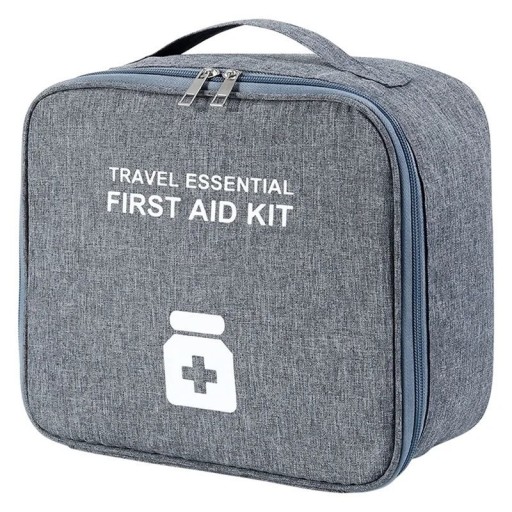 Estuche de viaje vacío 25x22x12 cm Caja médica grande Botiquín de primeros auxilios para viajes Farmacia a domicilio Organizador de medicamentos