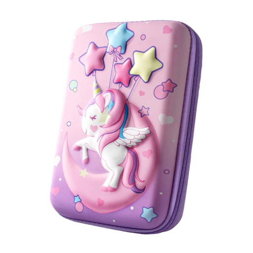 Estuche escolar con unicornio
