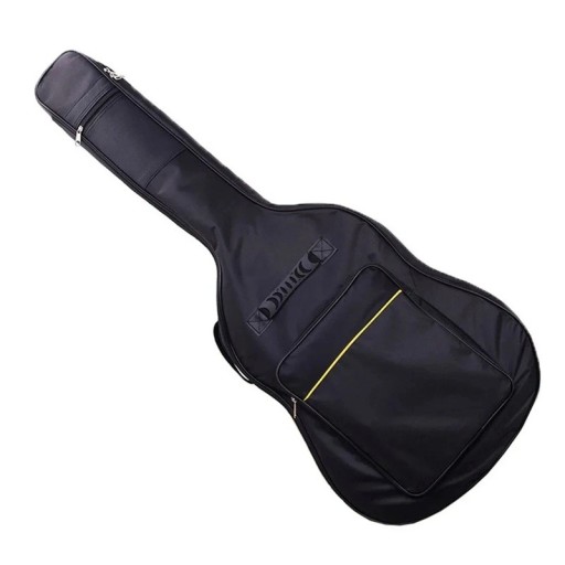 Estuche impermeable para guitarra acústica con doble acolchado Funda protectora con correas para los hombros Estuche rígido negro Para un transporte seguro