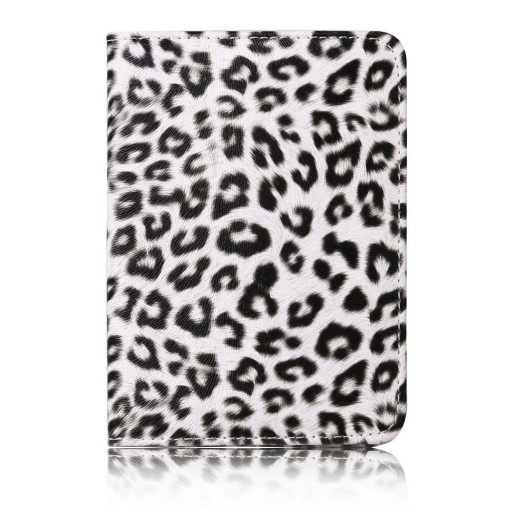 Estuche para identificación con estampado de leopardo T1084