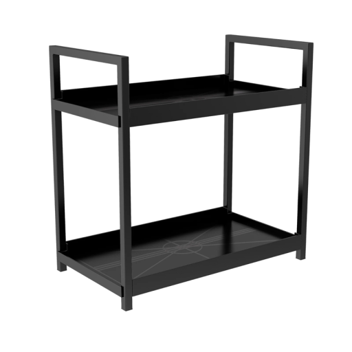 Étagère de rangement de salle de bain à deux niveaux 30 x 17 x 30 cm, organiseur cosmétique multifonctionnel, étagère de salle de bain de grande capacité avec support