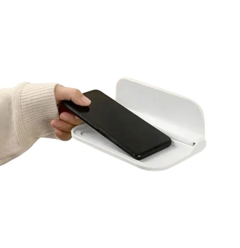 Étagère murale pliable Organisateur de salle de bain Support pratique pour petits objets Étagère en plastique pour salle de bain Dimensions 18x11 cm