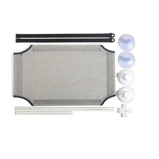Étagère suspendue lit avec ventouses pour verre et sangles en nylon pour animaux de compagnie Dimensions 50 x 30 cm, longueur des sangles 45 + 25 cm