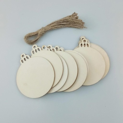 Étiquettes de Noël en bois 10 pcs