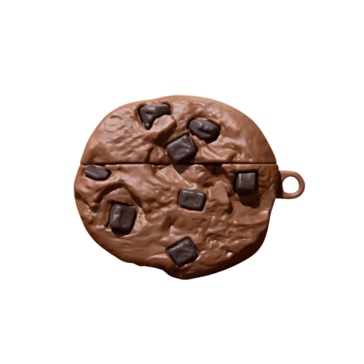 Étui pour AirPods Pro 2 design biscuit chocolat Cookie Coque en silicone résistant aux chocs, à la poussière et aux rayures avec accès au port