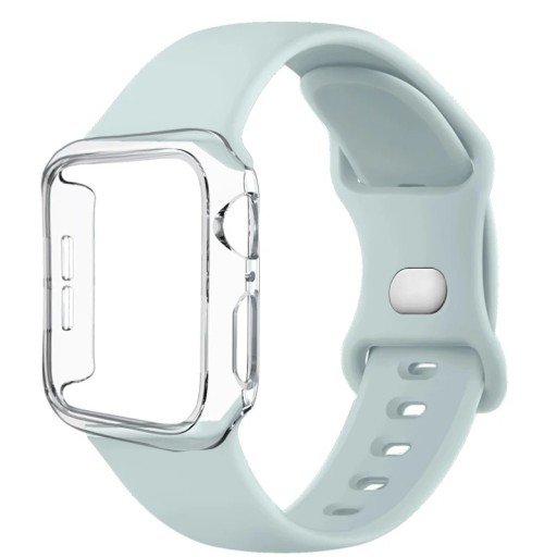 Étui pour montre + bracelet en silicone pour Apple Watch Series 10 42 mm Ensemble de protection super résistant, étui robuste et bracelet flexible modèles compatibles