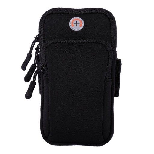 Étui pour téléphone mobile avec deux poches zippées Ouverture pour écouteurs Passants pour sangle sur les côtés Petite pochette compacte
