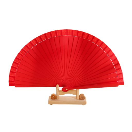 Éventail pliant chinois 23 cm Éventail oriental traditionnel en papier et bois Décoration Accessoire cadeau pour costumes et spectacles