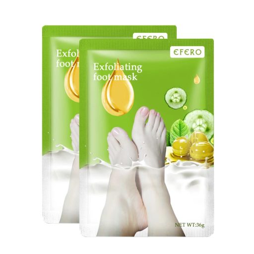Exfoliační masky na nohy 2 páry 19 x 13 cm Olivové hydratační ponožky pro všechny typy pokožky Peelingové masky pro jemná chodidla