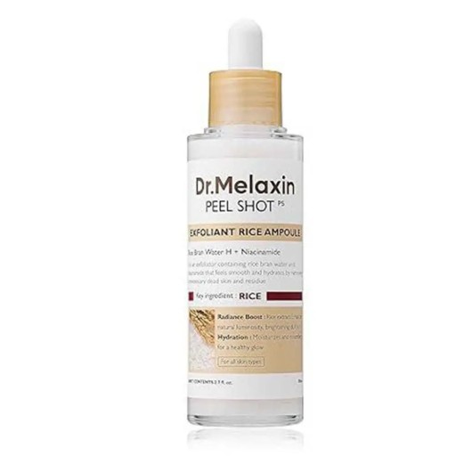 Exfoliërend gezichtsserum 80 ml met rijst en niacinamide Herstel van de huidbarrière Hydratatie en verheldering van de huid Pipet Voor alle huidtypes