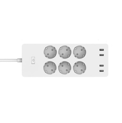 Extensão inteligente Wi-Fi 6x tomadas, 4x USB 1,8 m