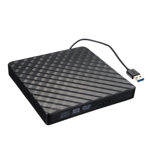 Externe CD/DVD-Laufwerk 13,8 x 14,2 x 1,8 cm USB 3.0 Slot für SD- und TF-Karten Plug and Play Brenner mit externem Netzteil 20 cm Kabel