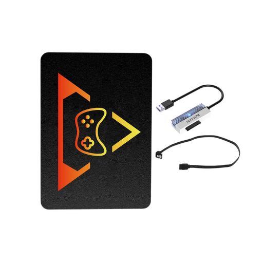 Externe gaming SSD-schijf 1TB met 16191 games USB 10Gbps zwart SATA voor Windows retro games emulators en gamebibliotheek