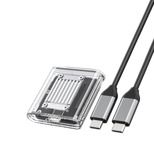 Externí adaptér M.2 na USB typu C Rychlost 10 Gbps Pro NVMe PCIe SSD 2230 do 2 TB Průhledný Přenosný box na pevný disk k notebooku