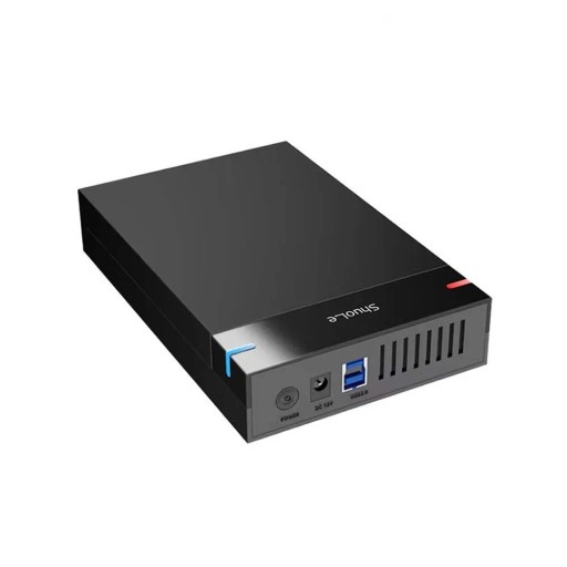 Externí box na disk 3,5" SATA SSD/HDD Pouzdro USB 3.0 na SATA III 10TB s podporou UASP Přenosný hard disk case s EU zástrčkou 182x116x32mm