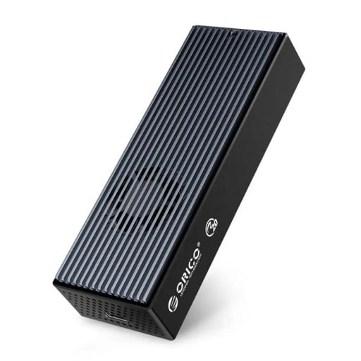 Externí pevný disk USB 3.2 Gen2x2 Rychlost 20 Gb/s Pro M.2 NVMe SSD Hliníková slitina a ABS s ventilátorem Černý Přenosné úložiště k PC