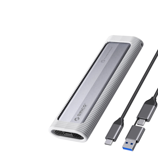 Externí pevný disk USB-C i USB-A Rychlost 5 Gb/s Kapacita 4 TB Pro SATA NGFF M.2 B-Key i B & M Key Stříbrný Přenosné úložiště k notebooku