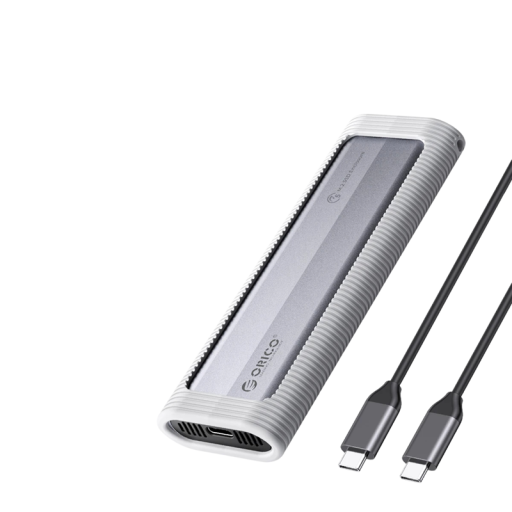Externí pevný disk USB-C Rychlost 5 Gb/s Kapacita 4 TB Pro SATA NGFF M.2 SSD B-Key i B & M Key Stříbrný Přenosné úložiště k notebooku