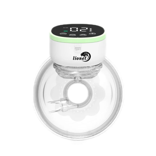 Extractor de leche eléctrico 800mAh Portátil Libre de BPA Pantalla LED Carga USB Modo masaje Ajuste de fuerza de succión Diámetro 12 cm