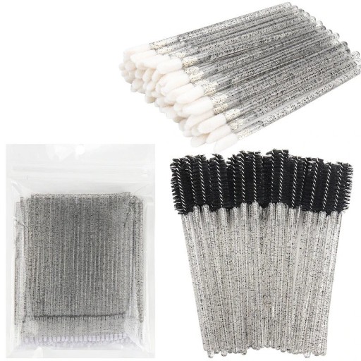 Eyelash Applicator Set Glitter Brush Set for Applying False Eyelashes Special Brushes for Eyelash Extension 200 pcs