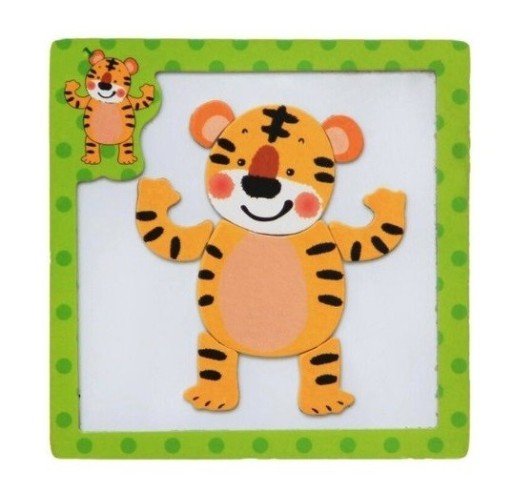 Fából készült oktató puzzle gyerekeknek J631